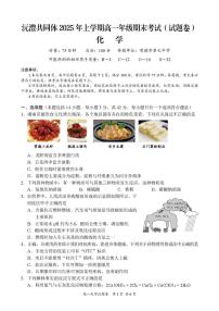 湖南省沅澧共同体2024-2025学年高一下学期期末考试化学试卷