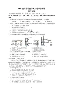 江苏省南京市六校联合体2025-2026学年高三上学期开学8月学情调研测试化学试题及答案