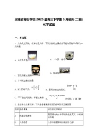河南省部分学校2025届高三下学期5月模拟（二模）化学试题（含答案解析）
