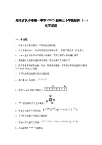 湖南省长沙市第一中学2025届高三下学期模拟（一） 化学试题（含答案解析）