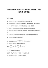 湘豫名校联考2024-2025学年高三下学期第二次模拟考试 化学试题（含答案解析）