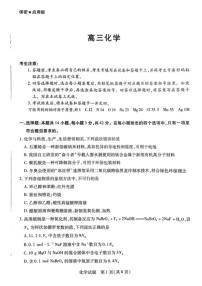 湖南天一大联考2025-2026学年高三上学期第一次联考化学试卷（含答案）