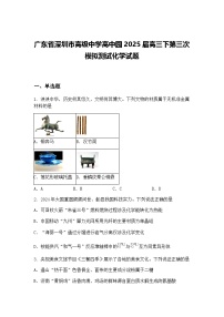 广东省深圳市高级中学高中园2025届高三下第三次模拟测试化学试题（含答案解析）