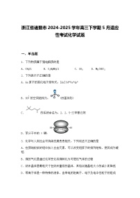 浙江省诸暨市2024-2025学年高三下学期5月适应性考试化学试题（含答案解析）