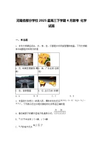 河南省部分学校2025届高三下学期4月联考 化学试题（含答案解析）