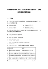 华大新高考联盟2024-2025学年高三下学期3月教学质量测评化学试卷(含答案解析)