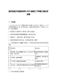 四川省遂宁市射洪中学2025届高三下学期三模化学试题（含答案解析）