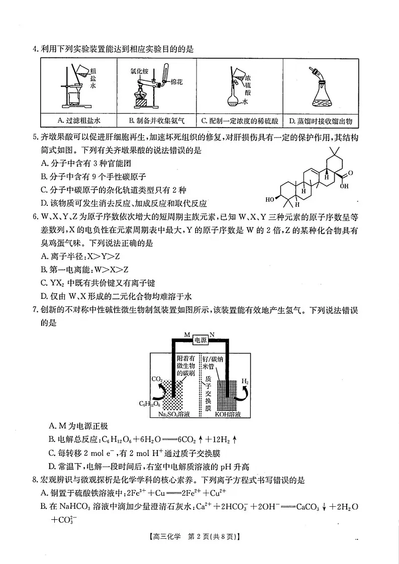 2025届贵州省金太阳高三下学期10月联考-化学试题(含答案)第2页