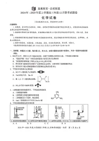 广西壮族自治区邕衡教育•名校联盟2024年-2025年度上学期高三年级12月联考化学试卷+答案