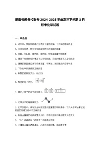 湖南省部分校联考2024-2025学年高三下学期3月联考化学试题（含答案解析）