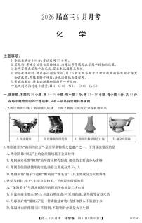 广东省2025-2026学年高三上学期9月月考化学试卷+答案