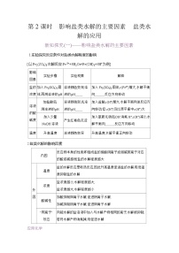人教版 (2019)选择性必修1盐类的水解第2课时学案设计