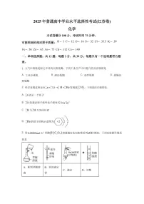 2025年江苏省化学卷高考真题(含答案)