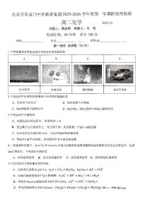 2025北京东直门中学高二上10月月考化学试卷