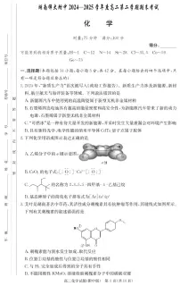 湖南师范大学附属中学2024-2025学年高二下学期期末考试化学试卷+答案