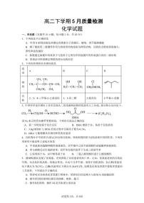 山东省济宁市邹城市第一中学2024-2025学年高二下学期5月质量检测化学试卷（含答案）