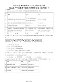 2025北京重点校高一(下)期中化学汇编:化工生产中的重要非金属元素章节综合(选择题)1