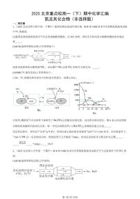 2025北京重点校高一(下)期中化学汇编:氮及其化合物(非选择题)