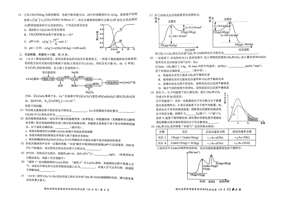 湖北省宜荆荆恩2024-2025学年高三上学期9月联考++化学试题+第3页