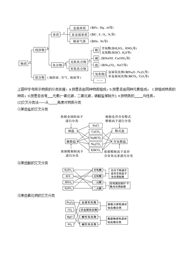 第一节 物质的分类及转化 第1课时物质的分类(同步讲义)(原卷版)第2页