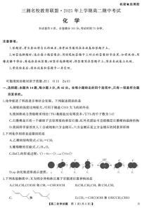 湖南省三湘名校教育联盟2024-2025学年高一下学期期中考试化学（B）试卷（含解析）
