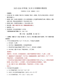 2025年高二化学上学期期中模拟卷(含答案解析)(苏教版)