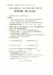 重庆市名校联盟2024-2025学年高二下学期4月期中联合考试化学试卷+答案