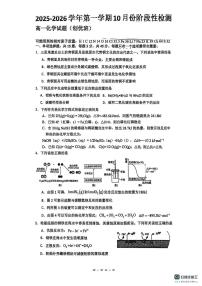 江苏省苏州中学园区校2025-2026学年高一上学期10月月考化学试题