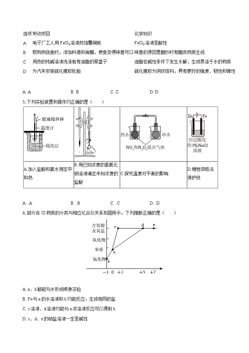 广东省汕头市潮阳区2024-2025学年高二(上)期末化学试卷(含答案)第2页