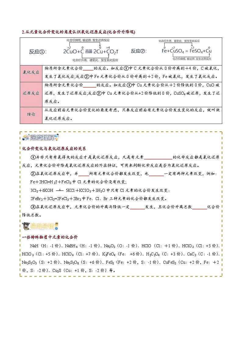 【02-新课预习】第03讲 氧化还原反应(学生版)-2025年新高一化学暑假衔接讲练 (人教版)(2)第2页