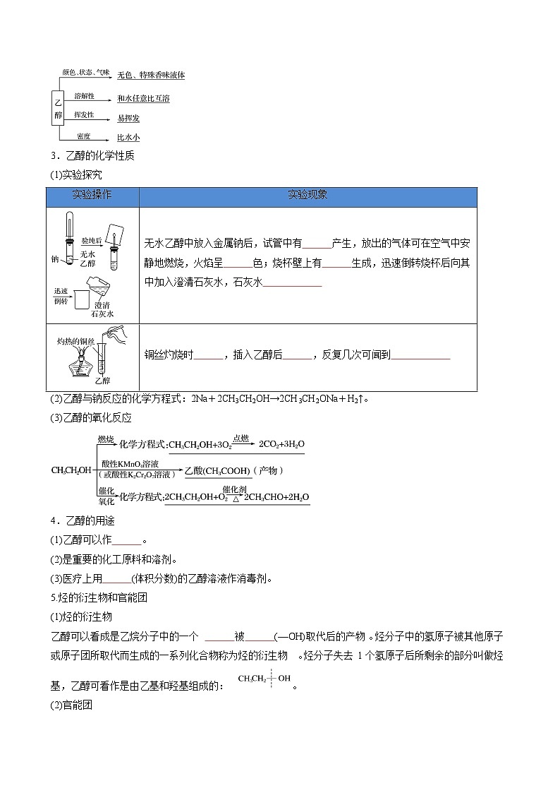 【01-暑假复习】专题06 乙醇乙酸和基本营养物质(学生版)-2025年新高二化学暑假衔接讲练 (人教版)第2页