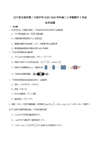 辽宁省大连市第二十四中学2026届高三上学期期中Ⅰ考试化学试题（Word版附答案）