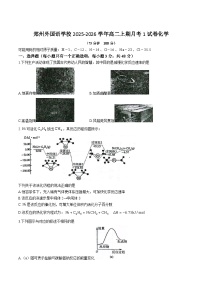 河南省郑州外国语学校2025-2026学年高二上学期10月月考化学试卷（Word版附答案）