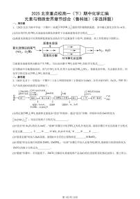 2025北京重点校高一（下）期中化学汇编：元素与物质世界章节综合（鲁科版）（非选择题）