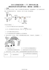 2025北京重点校高一(下)期中化学汇编:物质的性质与转化章节综合(鲁科版(选择题)2
