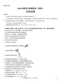 名校教研联盟2026届高考仿真模拟卷（样卷）化学试题（含答案）