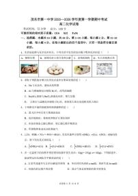 广东茂名一中2025-2026学年高二上学期期中考试化学试题+答案