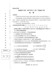 河南驻马店经济开发区高级中学2024-2025学年（上）高一上册 期中考试化学试题含答案