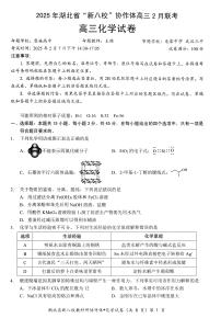 2024年新八校高三下学期2月化学试题及答案