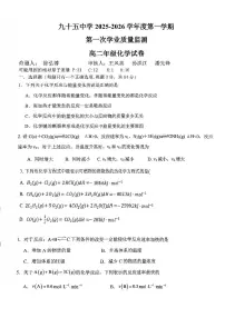 天津市第九十五中学2025-2026学年高二上学期11月月考化学试题