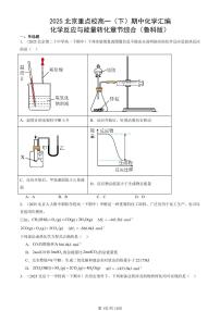 2025北京重点校高一（下）期中化学汇编：化学反应与能量转化章节综合（鲁科版）