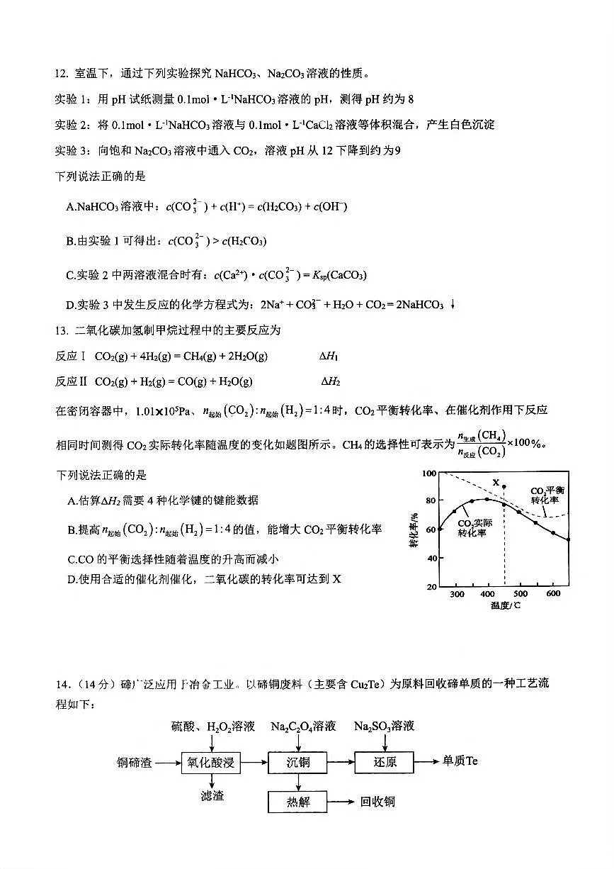 江苏省苏州市2025-2026学年高三年级期初阳光调研试卷化学试卷(含答案)第3页