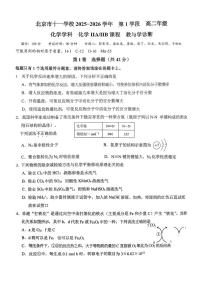 北京市十一学校2025-2026学年高二上学期期中考试 化学试题