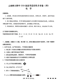 云南师范大学附属中学2025-2026学年高三上学期适应性月考(四)化学试卷(含答案)