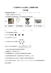 广东省深圳市2026届高三上学期期中联考化学试卷（含答案）