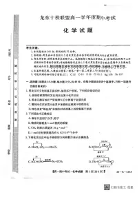 黑龙江省龙东十校联盟2025-2026学年高一上学期期中考试化学试题含答案