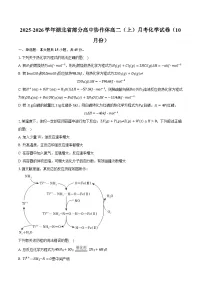 2025-2026学年湖北省部分高中协作体高二(上)月考化学试卷(10月份)
