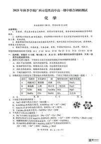 广西示范性高中2025-2026学年高一上学期期中联合调研测试化学含答案解析