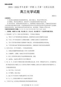 2026届山东高三上学期11月联考化学试题（含答案）