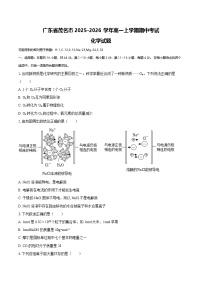 广东省茂名市2025-2026学年高一上学期期中考试 化学试题（含答案）